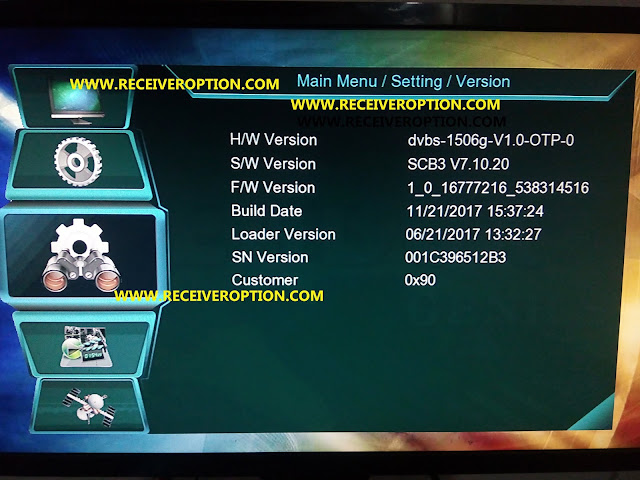 HOW TO UPGRADE NEW SOFTWARE 1506G S/W VERSION SCB3 TYPE RECEIVERS