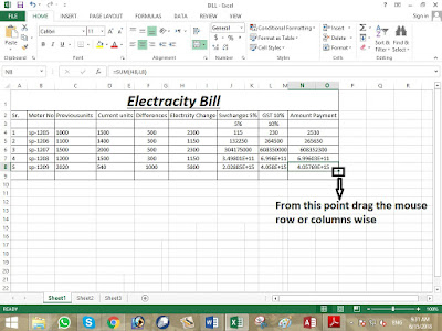 Filling cells in MS Excel