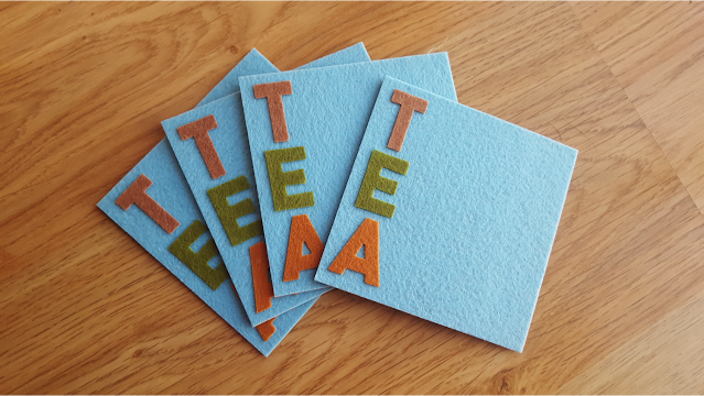 Felt Tea Themed Coasters