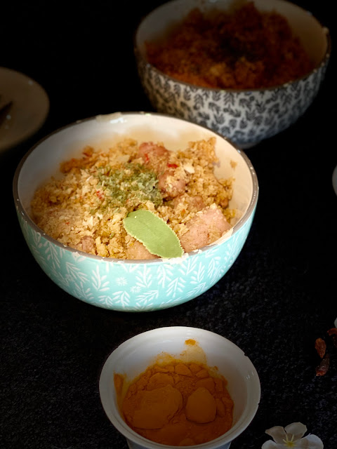 Falso cous cous de coliflor y longaniza