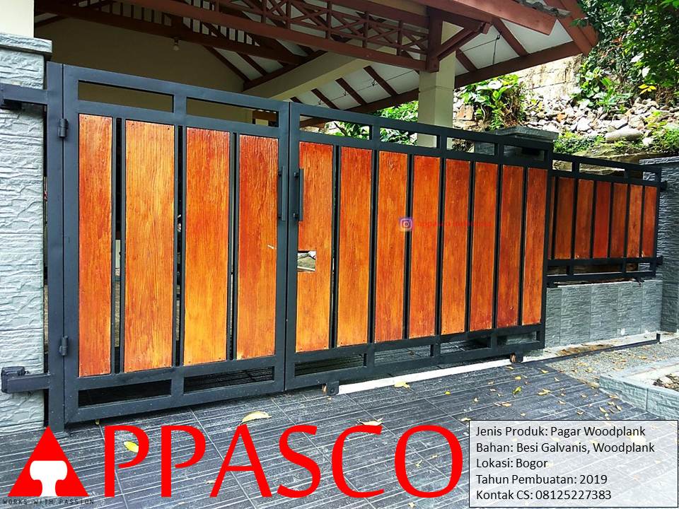  Pagar  Woodplank Minimalis Klasik  di Bogor Pagar  Motif 