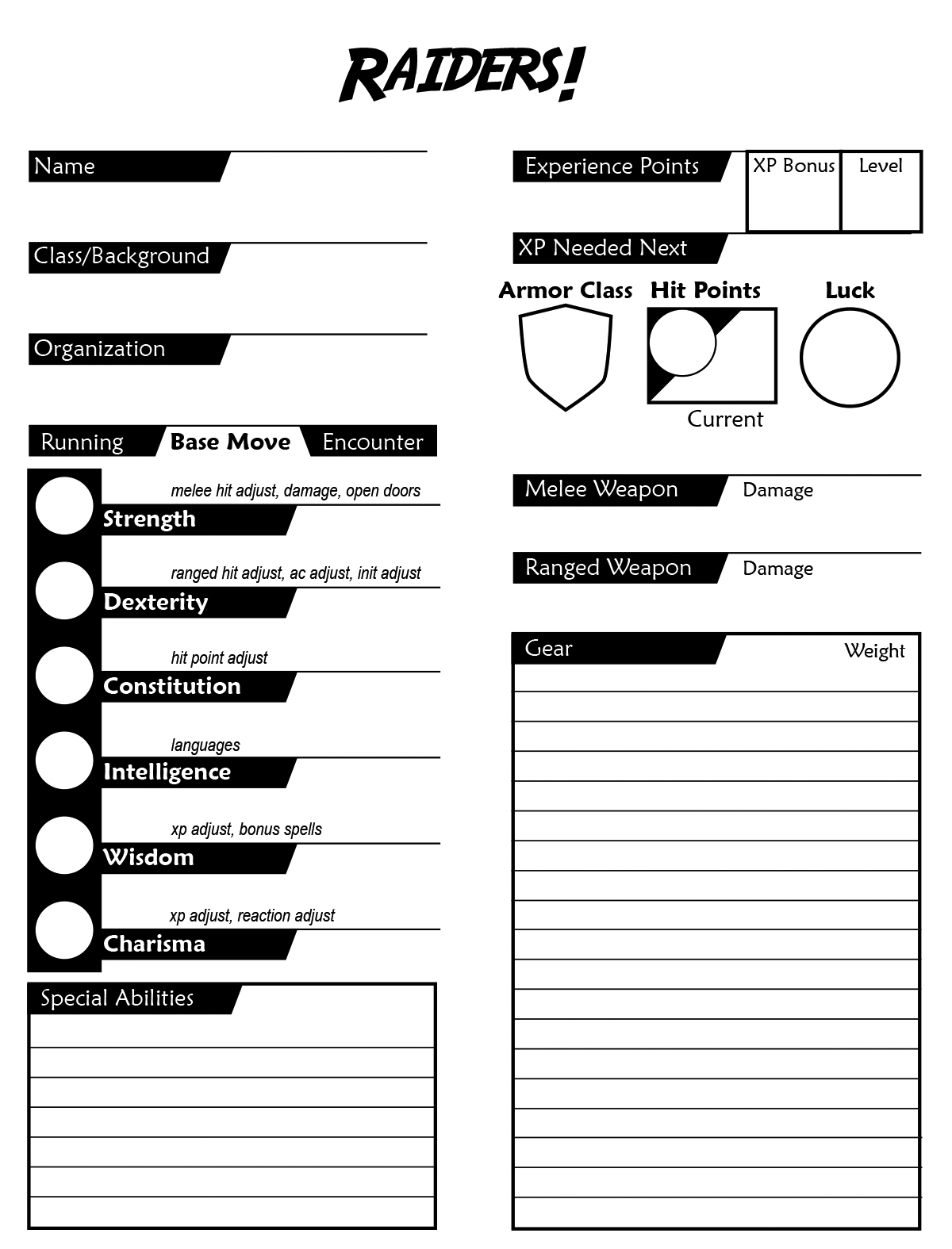 old school dnd free character sheets guardians