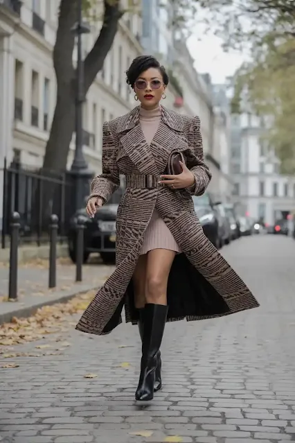 Statement Trench + Tall Boots