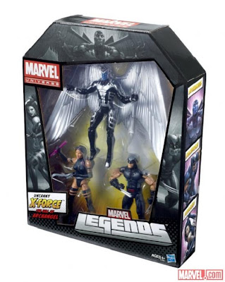 SDCC 2012 Exclusive Uncanny X-Force Marvel Legends Action Figure 3 Pack Packaging by Hasbro - Archangel, Psylocke & Wolverine