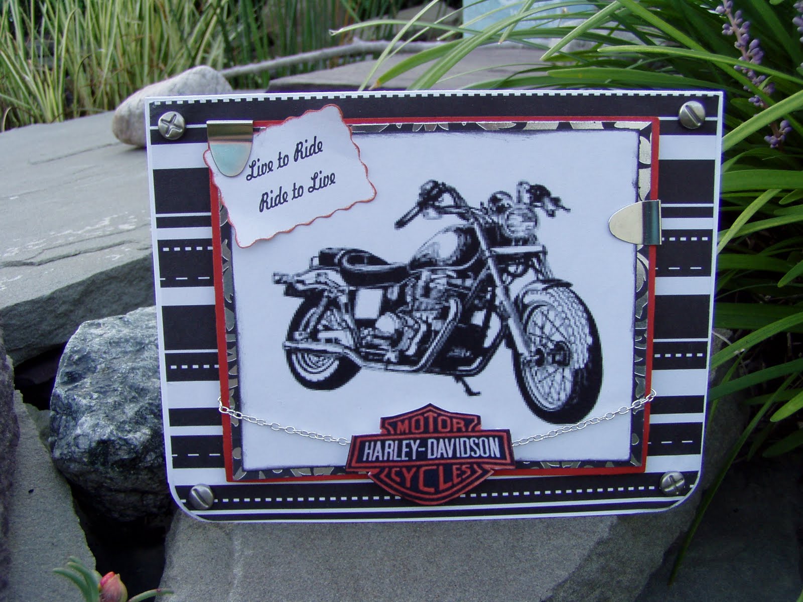 busy bee creations motorcycle birthday card