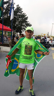 Foto Soberbo 1: Francisco Corredor acompanhou o comboio da Tocha Olímpica da Barra do Imbuí até o Soberbo: homenagem aos desportistas