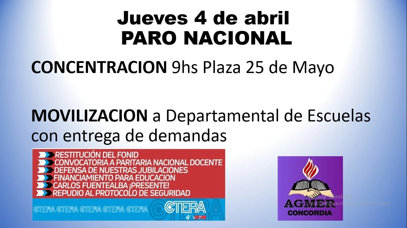 paro y movilizacion docente