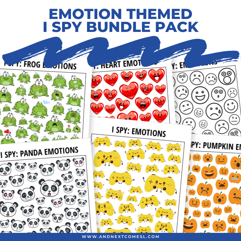 Emotion themed I spy games for kids