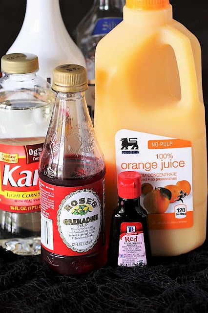 Bloody Sunrise Halloween Cocktail Ingredients Image