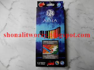Kredki ołówkowe z gumką Artea Astra opinie recenzja test tanie kredki zmazywalne z Astry 12 sztuk zestaw kredek ołówkowych