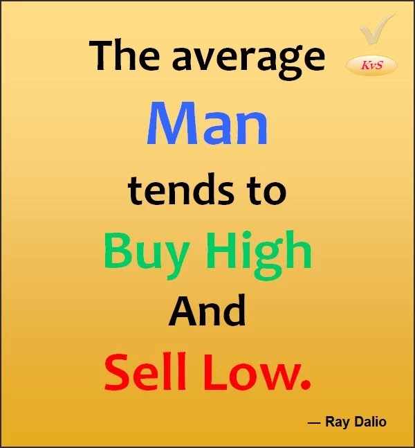 The Average Man Tends To Buy High And Sell Low - Ray Dalio Famous Quotes On Share Market Thoughts investing - Trading Finance, investment ideas of Ray