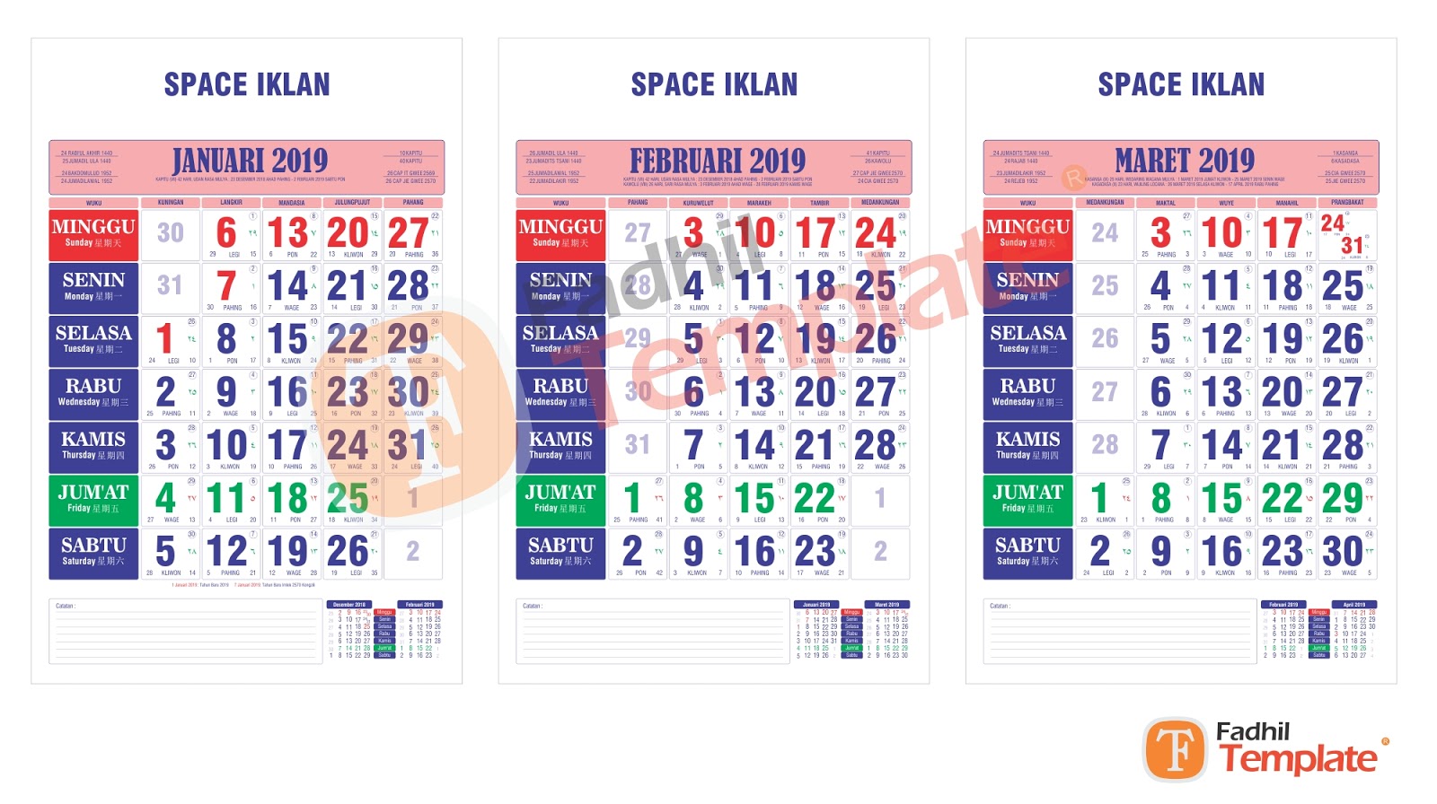 8 Desain Kalender Kerja 2019 Kalender Kantor Kalender 