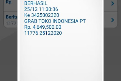 Bukti Transfer & Bukti Chat CS grabtoko.com Dengan Korban - A.N Agung Dari Depok
