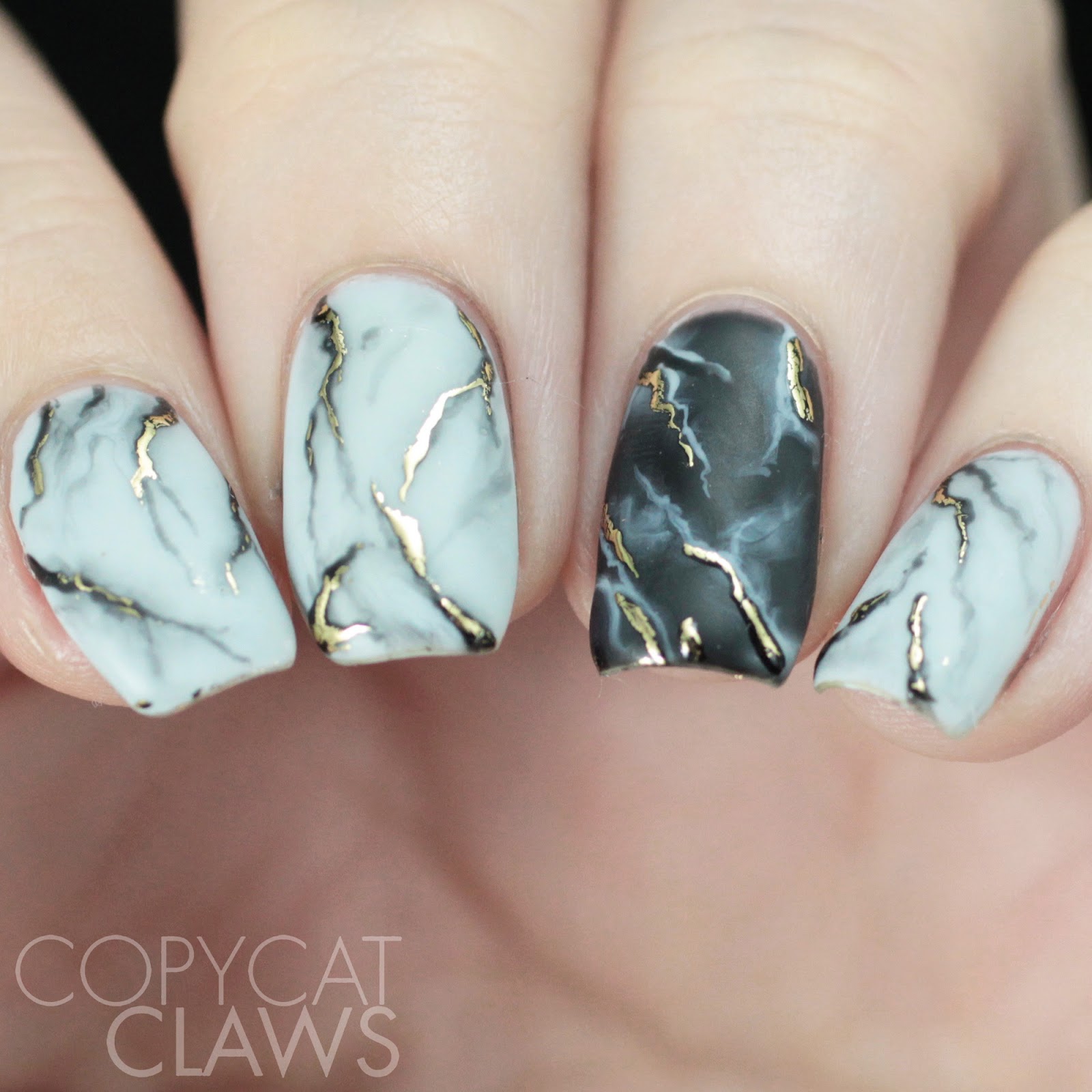 PiggieLuv: How NOT to do water marble nail art - HPB 'New to you' linkup