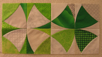 Two Chic Country quilt blocks sewn together