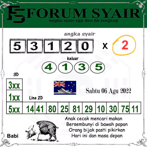 Forum Syair Sidney Jumat 05 Agustus 2022