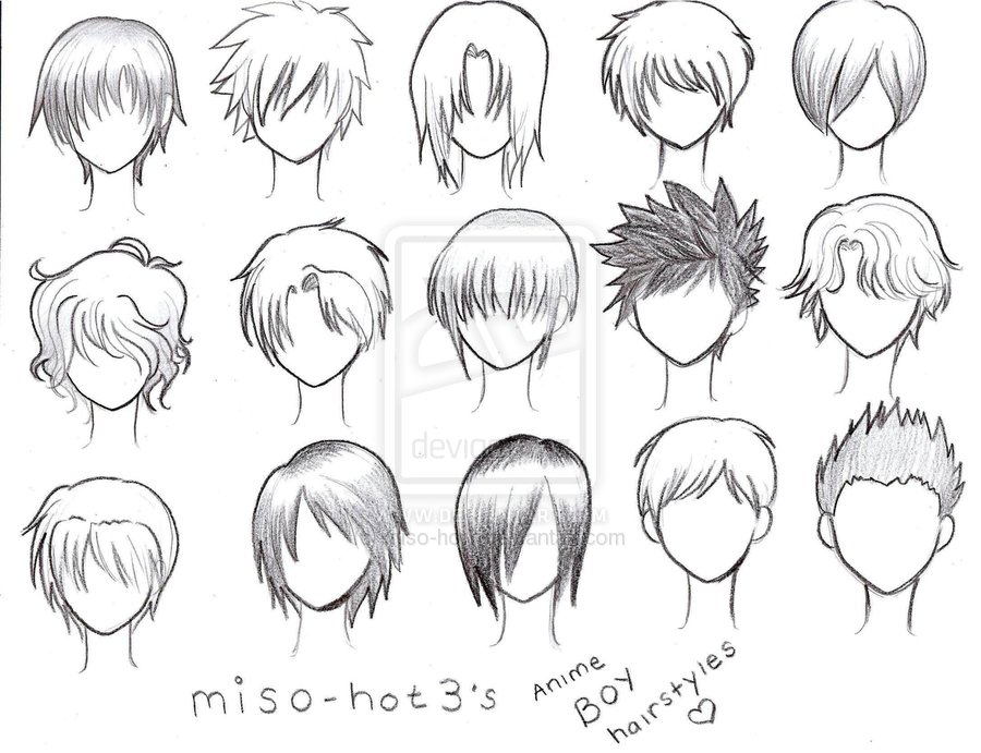 cute anime hairstyles. anime hairstyles for boys.