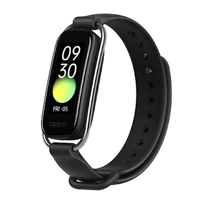 A profile shot of the OPPO Band Style, showing the display screen as well as the strap