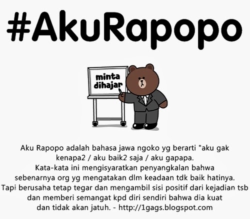 Definisi dari #AkuRapopo Adalah?