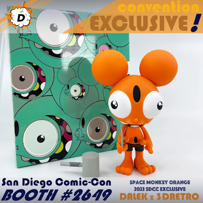 San Diego Comic-Con 2022 Exclusive Space Monkey Orange Edition Vinyl Figure by Dalek x 3DRetro x Disburst