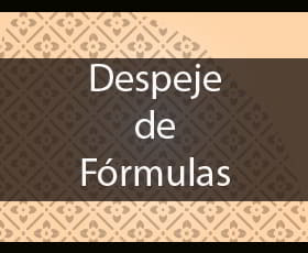 DESPEJE DE FÓRMULAS