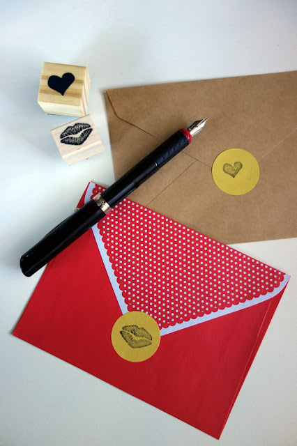 stationery, sealed with a kiss, rubber stamps and ink pad, snail mail, writing, correspondence