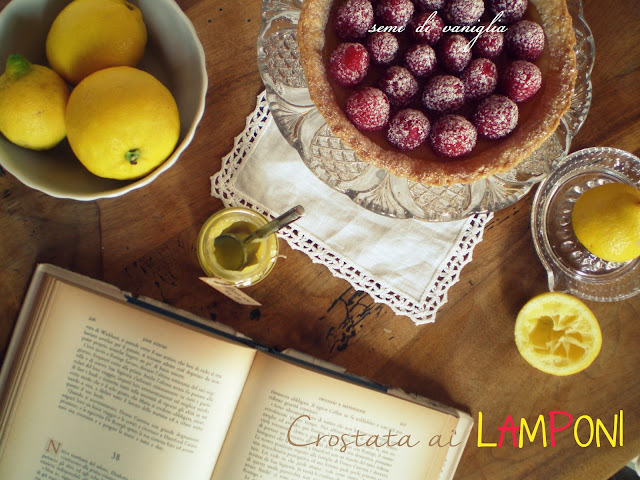 crostata lemon curd e lamponi