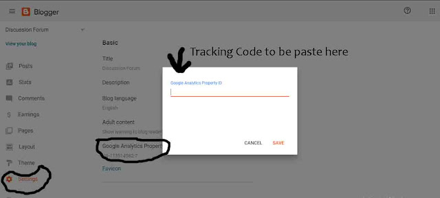 Google Analytics Blogger tracking code