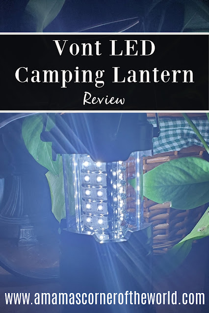 Pinnable Image to Save a Product Review for Vont LED Camping Lantern