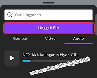 memasukkan suara musik di canva