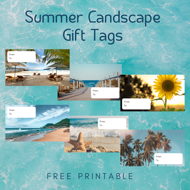 Summer Landscape Gift Tags - free printable