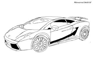  Sketsa  Mobil  Sport Lamborghini  Dunia Mewarnai