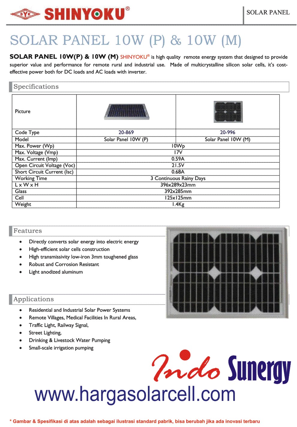SOLAR CELL / SOLAR PANEL ( Listrik Tenaga Surya atau 