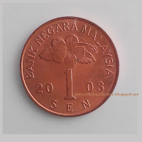 Coin Syiling Malaysia 1 sen 2003