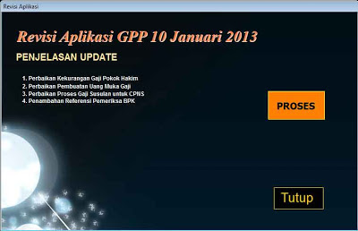 Update Aplikasi GPP Satker (10-01-2013) - [Added: Jumat, 11 Januari 2013] 