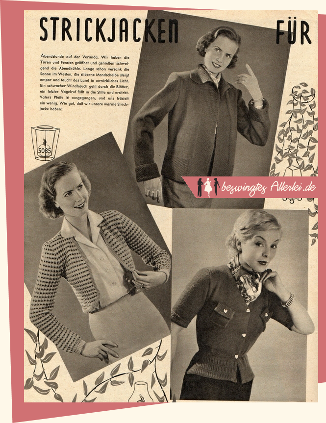 50er Jahre, 1952, Modezeitschrift, Wiener Strickmode