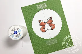 Sunny Studio Stamps: Foxy Christmas Fancy Frames Spinner Card Tutorial Christmas Card by Juliana Michaels