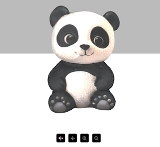 AI-generated 3D panda bear image