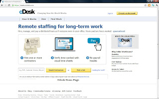 Odesk Home page