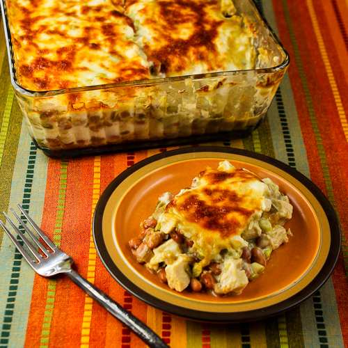 Layered Mexican Casserole with Chicken, Green Chiles ...