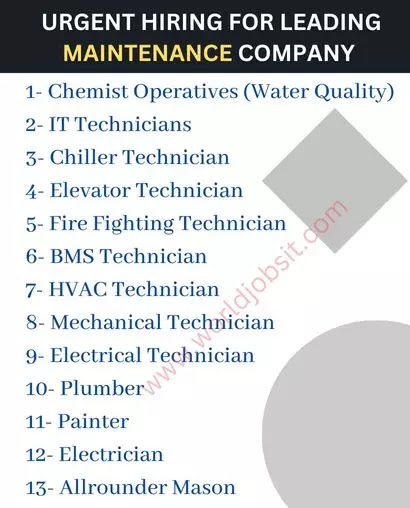 URGENT HIEING FOR LEADING MAINTENANCE COMPANY
