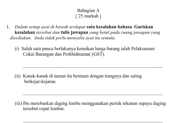 Contoh Soalan Bahasa Melayu Tingkatan 4 Kssm