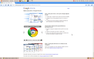 Screenshot do Google Chrome no Ubuntu 9.10