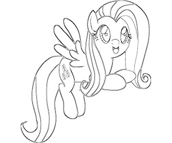 #12 Fluttershy Coloring Page