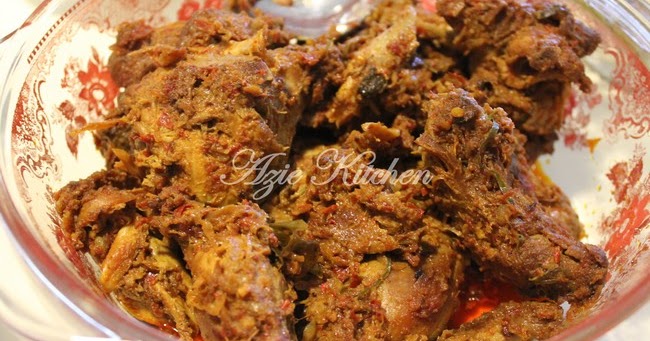 Resepi Rendang Ayam Kampung  Resepi Rendang Ayam Hantaran Kahwin