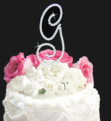 initial wedding cake toppers