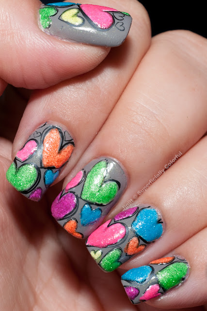 6 Harts Polish Spring Rain with Red Dog Designs Neon Summer Sands