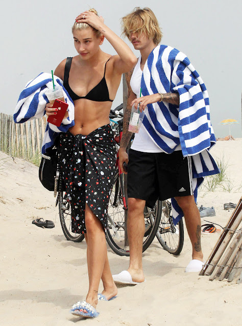 Justin Bieber and Hailey Baldwin Hit the Beach Ahead of 4th of July