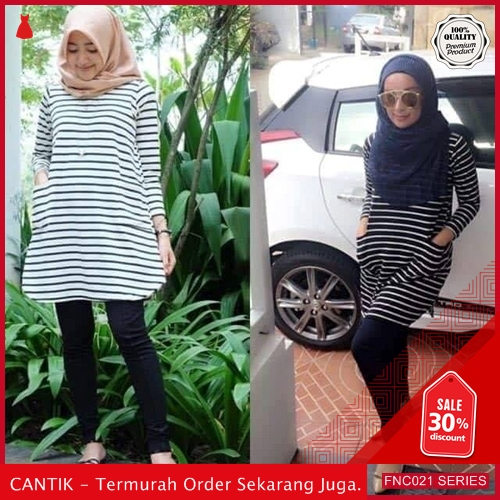 FNC021T56 Tunik Yunita Muslim Ada Wanita Kantong Kiri 