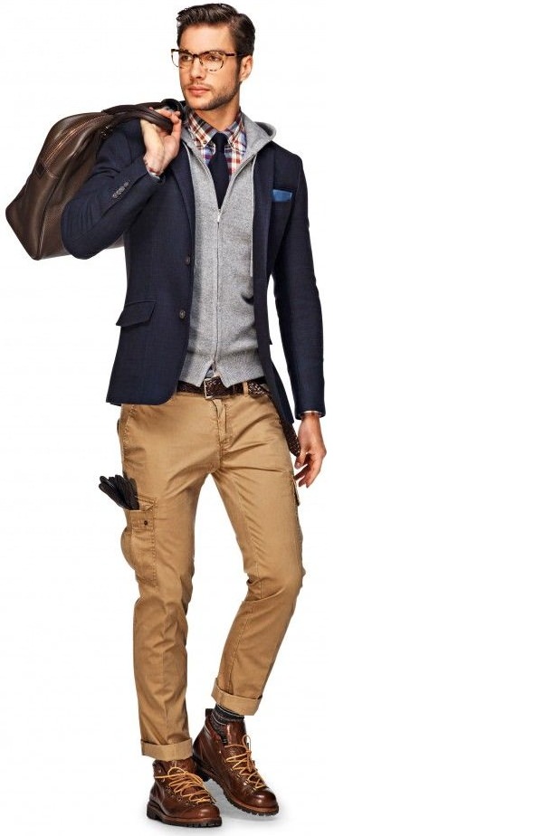 Men's Casual Bridegroom Fashion Khaki Color 2016 Brand